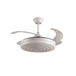 Ventilateur de plafond Bel Air Home Arcos LED 72W 108cm 4 pales rétractables blanc