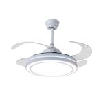 Ventilador de techo Bel Air Quebec 72W 108cm LED 4 aspas retráctiles blanco