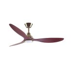 Ventoinha de teto Bel Air Home Delfos 20W LED 132cm Castanho Comando