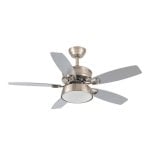 Deckenventilator mit LED-Licht Iluminashop 30W 107cm 6 Stufen Fernbedienung DC-Motor