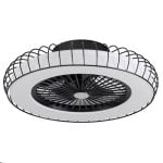 Iluminashop Ventilador de Techo con Luz LED y Mando 72W Negro Motor DC