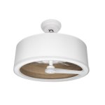 Ventilateur de Plafond avec Lumière LED Iluminashop 110W 62cm 6 Vitesses Télécommande Moteur DC