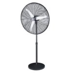 Standventilator IluminaShop 120W 3 Stufen Höhenverstellbar Schwarz/Silber