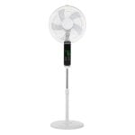 Iluminashop Ventilador de Pie con Mando 45W Blanco Motor AC