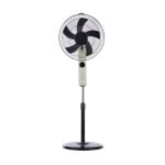 Iluminashop Ventilador de Pie con Mando 45W Negro/Beige