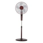 Standventilator IluminaShop 60W 5 Flügel 3 Stufen Fernbedienung Timer Bordeaux/Schwarz