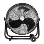 Iluminashop Ventilador Industrial con Ruedas 180W Negro