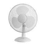 Tischventilator IluminaShop 35W 3 Stufen Oszillierender Kopf Metall Weiß