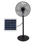 Iluminashop Ventilador de Pie con Mando 30W Negro Motor DC