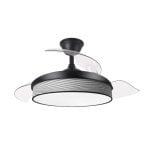 Iluminashop Ventilador de Techo con Luz LED y Mando 72W Negro/Gris Motor DC