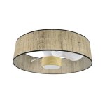 Iluminashop Ventilador de Techo con Luz LED y Mando 24W Canizo/Blanco Haya Motor DC