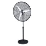 Standventilator IluminaShop 200W 3 Stufen Höhenverstellbar Schwere Basis Schwarz/Silber