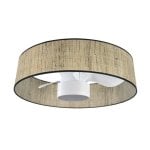 Iluminashop Ventilador de Techo con Luz LED y Mando 42W  Canizo/Blanco 24W Motor DC