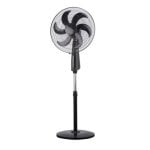 Standventilator IluminaShop 85W 6 Flügel 3 Stufen Fernbedienung Timer Oszillierend Schwarz