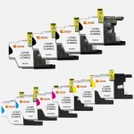 Pccom Essential Brother Lc1240xl/lc1220xl/lc1280xl Cartucho Tinta Compatible Negro/cian/magenta/amarillo Pack 10