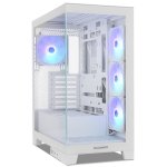 NOX Hummer GLOCK ARGB torre média ATX vidro temperado USB-C branco