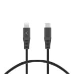 Ksix 60W USB-C para cabo Lightning Power Delivery Carregamento ultrarrápido trançado 2m preto
