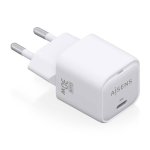 Carregador Aisens GaN 30W USB-C PD3.0 QC4.0 Branco Compacto