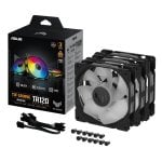 ASUS TUF Gaming TR120 ARGB Reverse Fan Triple Pack Ventilador Suplementario 120mm Negro ASUS TUF Gaming TR120 ARGB Reverse Fan Triple Pack Ventilador Suplementario 120mm Negro