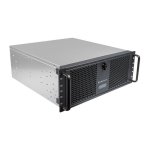 Caja para rack UNYKAch UK4339H 4U 19" ATX USB-C negra y plata