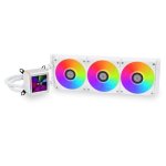 Flüssigkeitskühlung Lian-Li GA II LCD 360mm 3 Lüfter Weiß