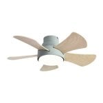 Iluminashop 305494 Ventoinha de Teto LED Modos Verão e Inverno com Comando Remoto 25W Verde/Faia