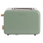 Create Toast Retro Tostadora de 2 Ranuras 850W Verde Pastel