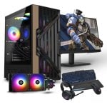 Desktop PC Racing Pack Gaming Top Intel Core i7-12700KF 32GB 2TB SSD RTX 5070 Windows 11 Monitor 27 FHD Combo Gaming