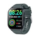 Cool Smartwatch Curved Bluetooth 49mm AMOLED Dunkelgrau IP67 SpO2 Puls Schlaftracking