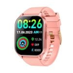 Cool Curved Bluetooth 49mm AMOLED Pink IP67 SpO2 Pulsuhr Schlafmonitor Blutdruckmesser