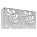 Mars Gaming MF-NCLX2 Kit 2 Ventiladores Ultrasilenciosos FDB 120mm Diseño Aspas Híbridas PWM Blanco