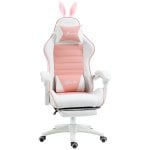Vinsetto Silla Gaming Giratoria De Cuero Pu Con Altura Ajustable 65x63x136-142cm Vinsetto Silla Gaming Giratoria De Cuero Pu Con Altura Ajustable 65x63x136-142cm