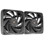 Mars Gaming MF-NCLX2 Kit 2 Ventiladores Ultrasilenciosos FDB 120mm Diseño Aspas Híbridas PWM Negro