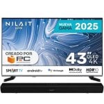 Nilait Luxe NI-43UB8001SE 43" QLED UltraHD 4K + Harmony Sound Bar Bluetooth 2.0 30W Nilait Luxe NI-43UB8001SE 43" QLED UltraHD 4K + Harmony Sound Bar Bluetooth 2.0 30W