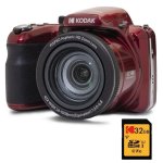 Kodak Pixpro Astro Zoom AZ425 Bridge Digital Camera Rossa + Scheda SDHC Ultra High Speed U1 da 32 GB