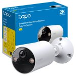 Tapo TC82 Kit Cámara de Vigilancia con Panel Solar y Batería, 2K 3MP, Detección IA Gratuita, Visión Nocturna a Color
