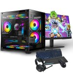 Desktop PC Racing Intel Core i7-12700KF 32GB 2TB SSD RTX 5070 Windows 11 Pro Monitor 24"