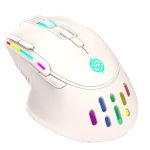 Kinsi BM520 Ratón Óptico Gaming Inalámbrico 2.4G RGB 32000DPI Blanco