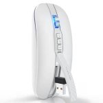Kinsi G590 Ratón Óptico Inalámbrico Ultra Delgado Silencioso 2400DPI Blanco