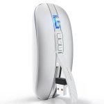 Kinsi G590 Ratón Óptico Inalámbrico Ultra Delgado Silencioso 2400DPI Gris