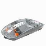 Kinsi M133 Ratón Óptico Inalámbrico 2400DPI Transparente Gris