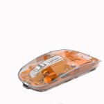 Kinsi M133 Ratón Óptico Inalámbrico 2400DPI Transparente Naranja