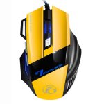 Kinsi X7 Ratón Óptico Gaming RGB 2400DPI Amarillo
