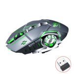 Kinsi Q13 Ratón Inalámbrico Gaming RGB 1600DPI Gris