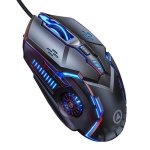 Kinsi G5 Ratón Gaming Silencioso Mecánico RGB 3200DPI Negro