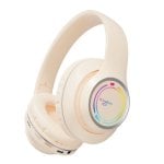 Kinsi V3 Auriculares Inalámbricos Bluettoth HiFi RGB Crema