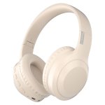 Kinsi H&SV5 Auriculares Inalámbricos Bluetooth/Jack3.5/USB-C/Tarjeta TF Crema