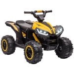 Homcom Quad Eléctrico con 2 Motores, Faros, Bocina para Niños 3-5 Años Amarillo Homcom Quad Eléctrico con 2 Motores, Faros, Bocina para Niños 3-5 Años Amarillo