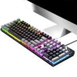 Kinsi K500 Teclado USB RGB Gaming Negro Qwerty USA