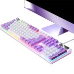 Kinsi K500 Teclado USB RGB Gaming Morado Qwerty USA
